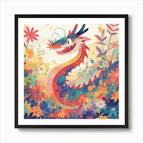 Dragon In The Garden 1 Art Print