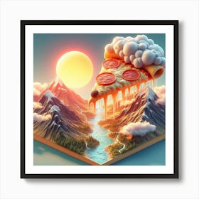 Pizza Slice In The Sky Art Print