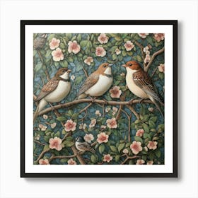 Birds On A Branch Art 1 Art Print