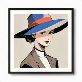 Woman in a Hat 19 Art Print