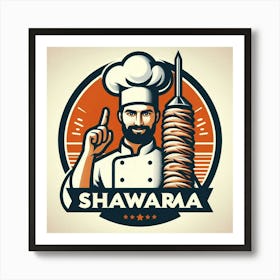 Shawarma Logo Art Print