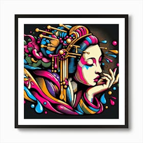 Japan Geisha Visual 4 Art Print