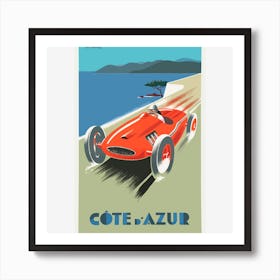 Vintage Travel Poster Cote Dazure French Riviera Affiche