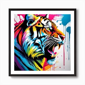 Colorful Tiger Art Print