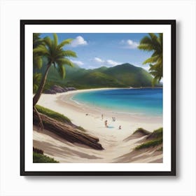 Beach Scene 5 Art Print