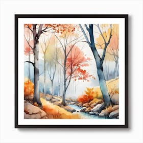 Autumn In The Woods 1 Art Print