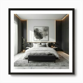 Black And White Bedroom 2 Poster