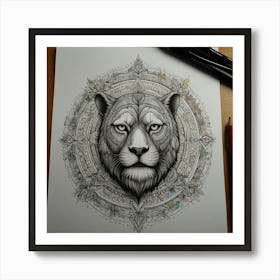 Lion trendy Art Print