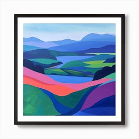 Colourful Abstract The Lake District England 2 Art Print