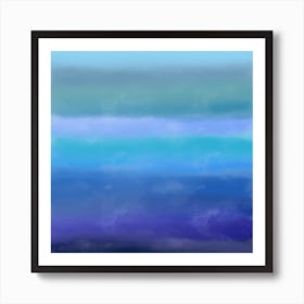 Abstract Watercolor Painting of a Cloudy Sky Art Print