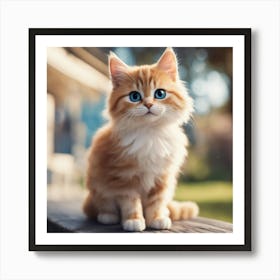 Orange Tabby Cat Art Print