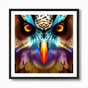 Owl Face Art Print