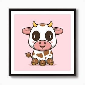 Cute Cow Art Print