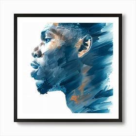 Portrait Of A Basketball Player Art Print