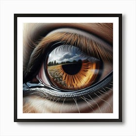 Eye Of A Horse 22 Art Print