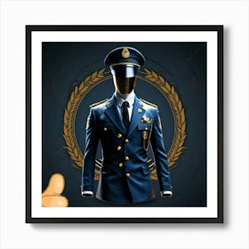 Police Officer In Uniform 1 Art Print