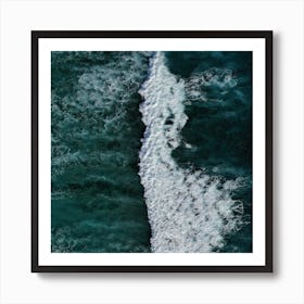 The Radiant Blue Of The Ocean Waves Square Art Print