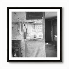 Washroom In The Living Room In The Home Of Erasty Emrich, Tenant Farmer, Near Battle Ground, Indiana By Russel Art Print