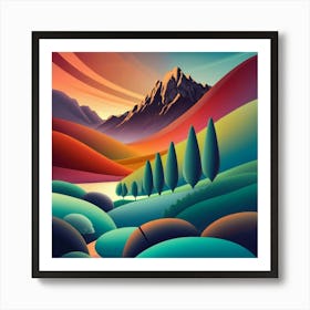 Landscape Painting  Print Art Print