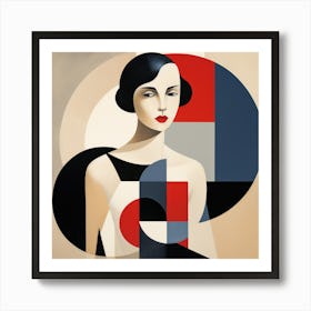 Bauhaus French Woman 02 Art Print