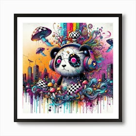 Psychedelic Panda 27 Art Print