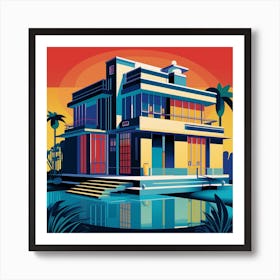 Deco House Art Print