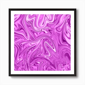 Purple Liquid Marble Art Print