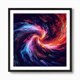 Abstract Swirl Galaxy Background Art Print