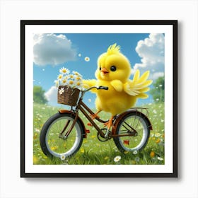 Leonardo Phoenix 10 A Bright Yellow Chick With Soft Fluffy Fea 1 Art Print