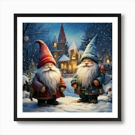 Firefly Enchanting Winter Fairy Tale With Whimsical Gnomes 72873 (2) Art Print