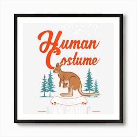 Kangaroo Human Costume Halloween Kangaroo Art Print