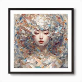 The Jigsaw Becomes Her - Pastel 43 Art Print