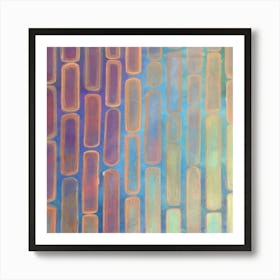 Rainbow Bricks Art Print