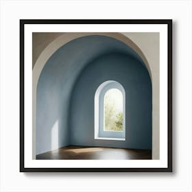 Empty Room With Arched Window 1 Art Print