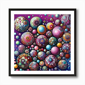 Colorful Spheres Art Print