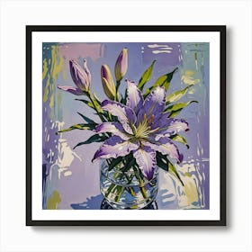 Purple Lilies Art Print