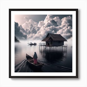 House On The Lake 1 Art Print