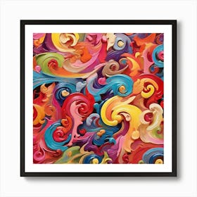 Swirls And Swirls Art Painting Art Print