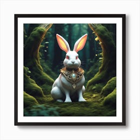 Rabbit In The Forest 35 Art Print