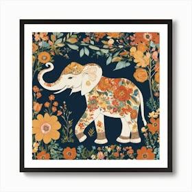 Elephant In The Garden Art Print