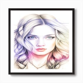 Portrait Of A Girl Art Print