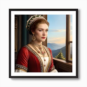 Lady In Renaissance Dress Art Print