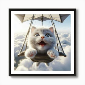 Cat In The Sky 1 Art Print