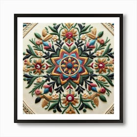 Embroidery Piece With Traditional Pakistani Motifs (3) Art Print