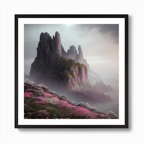 flowers above the clouds Art Print