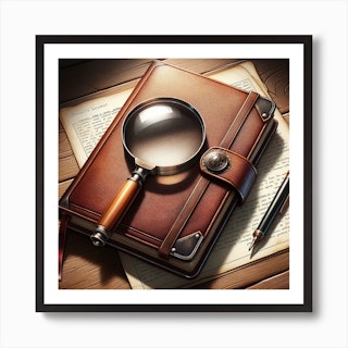 Man With A Magnifying Glass Art Print by StrangestArt.com - Fy