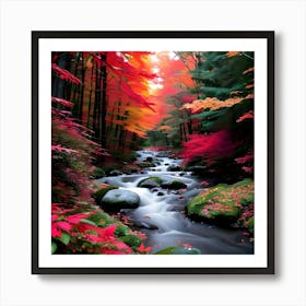 Autumn Stream Art Print