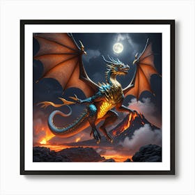 Dragon In The Sky Art Print