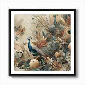 Peacocks Art Print