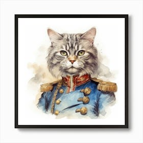 Napoleon Cat Portrait 2 Art Print